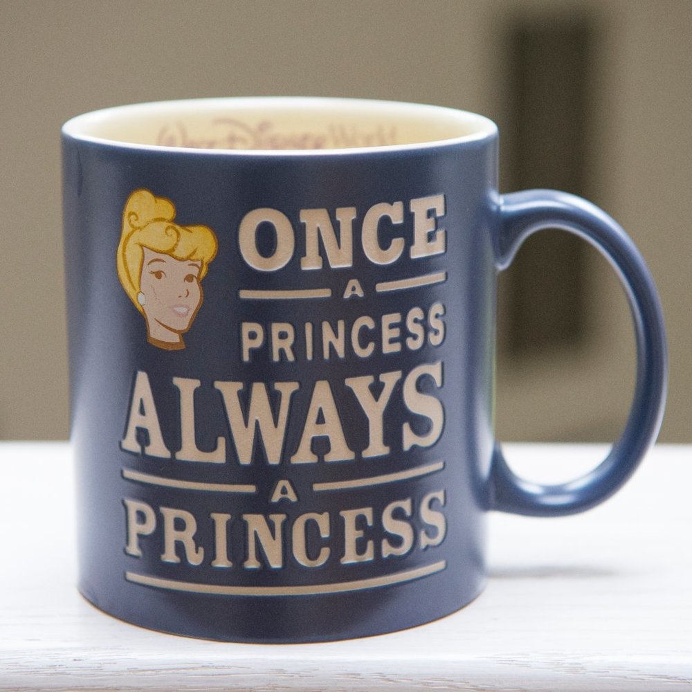 "Once a Princess Always a Princess" Walt Disney World blue-gray coffee mug